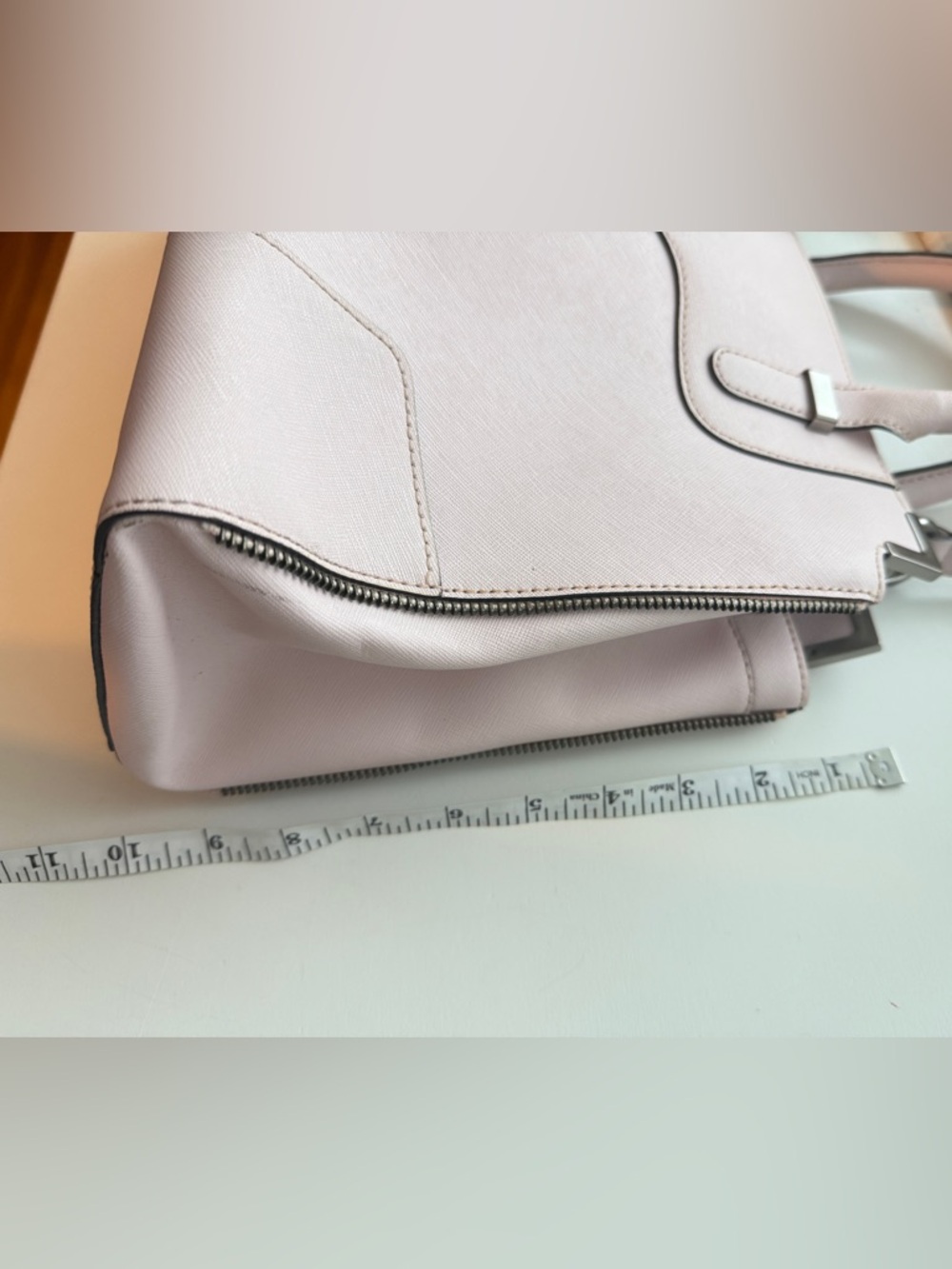 Rebecca Minkoff Amorous Satchel Pink Saffiano Leather Top Handle Bag - Picture 13 of 13